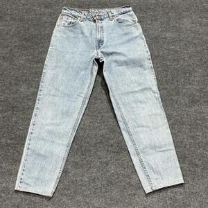 Vintage Levis 550 Jeans Womens 11 Long Blue Relaxed Fit Tapered Leg Made USA 90s